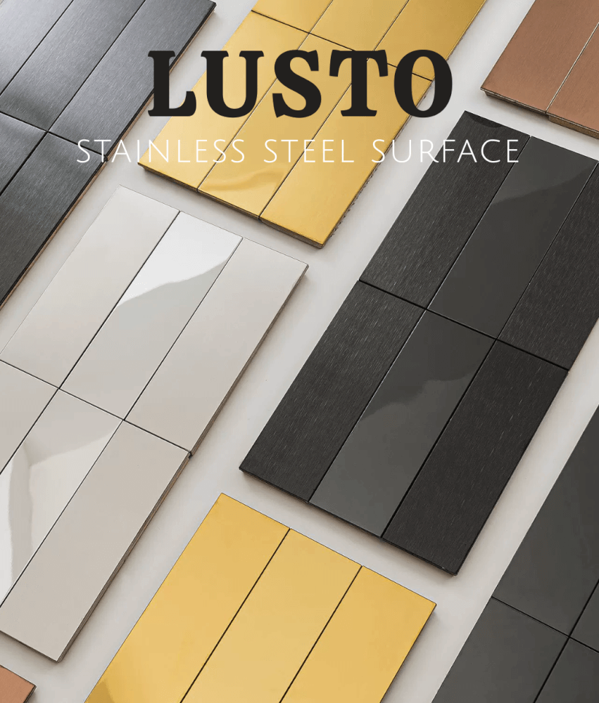 โมเสค TIMELESS TILES รุ่น LUSTO 39.6X14.5 ซม. สีทอง GOLD ผิวเงา สเตนเลสมิลเลอร์_4